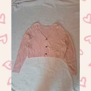 Cropped Pink Cardigan - Arizona Jean Company